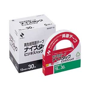 （業務用セット） ニチバン ナイスタック 両面テープ ビジネスパック （1.5cm×30m） 1箱（5巻） 【×2セット】
