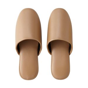 （業務用セット） テンダイ シボナシレザー風スリッパ ココアブラウン 1パック（5足） 23〜25.5cm 【×2セット】