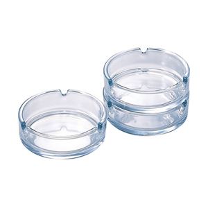 ガラス灰皿 透明 丸 12個入