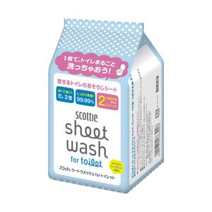 クレシア スコッティ シートウォッシュFORトイレット 詰替 1箱（10枚×2袋×12パック）
