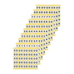 ナンバーラベルM 数字0 （25片×10シート） KM-1-0