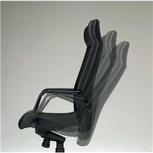 プレジデント用チェアー 肘掛付き No.535F ブラック 【社長室、役員用家具】