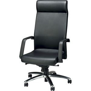 プレジデント用チェアー 肘掛付き No.535S ブラック 【社長室、役員用家具】