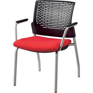 4本脚タイプ 背ヌード 肘付 No.1751F 【肘掛付き会議室用いす】