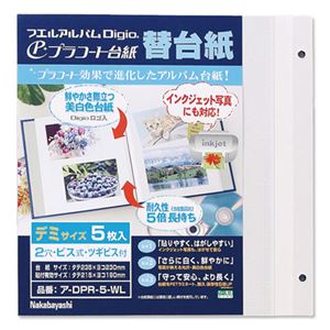 (業務用セット) プラコート台紙 フリー替台紙 デミ ア-DPR-5-WL （5枚組）【×10セット】