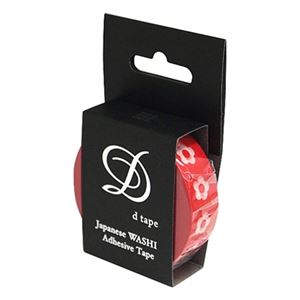 (業務用セット) 和紙マスキングテープD tape／フラワー／15MM／レッド DT15-FLOWER-R【×20セット】