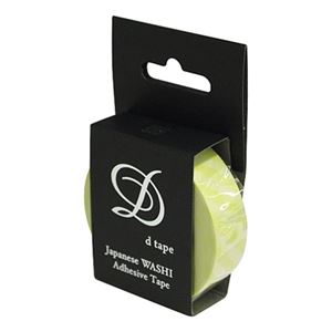 (業務用セット) 和紙マスキングテープD tape／ストライプ／15MM／ライトグリーン DT15-STRIPE-LG【×20セット】