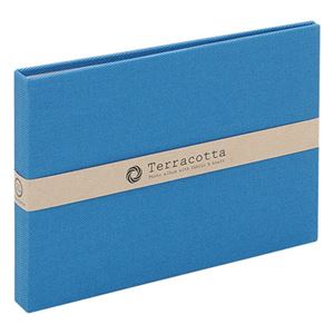 (業務用セット) 布クロスアルバム 写真 Terracotta【テラコッタ】 ナカバヤシ／ポケットアルバム 写真／2L判ヨコ／ブルーTER-2LP-85-B【×5セット】
