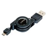 (業務用セット) Micro-USBケーブル／巻き取り式 0.7m ZUH-MRM007BK【×5セット】