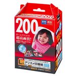 (業務用セット) インクジェット用紙 Digio デジカメ印画紙 強光沢 L判 200枚 JPSK-L-200G【×5セット】