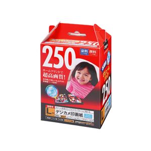 (業務用セット) インクジェット用紙 デジカメ印画紙 強光沢・超厚手 L判 250枚 JPSK-L-250GN【×5セット】