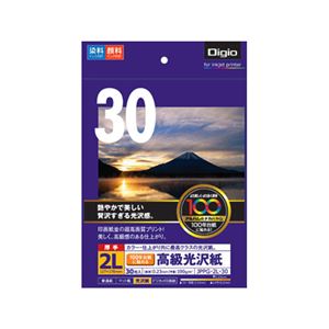 (業務用セット) インクジェット用紙 100年台紙に貼れる高級光沢紙 厚手 2L判 30枚 JPPG-2L-30【×5セット】