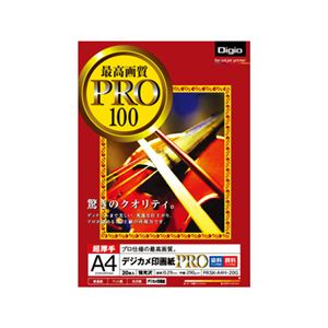 (業務用セット) インクジェット用紙 デジカメ印画紙PRO 強光沢・超厚手 A4 20枚 PRSK-A4H-20G【×5セット】