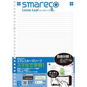 (業務用セット) スマレコノート 自由分割タイプ（ノート） ルーズリーフ B5 ロジカルB罫 LL-B502B（60773）【×20セット】