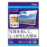 (業務用セット) Digio マット紙A4シリーズ 厚口マット紙／A4／100枚 JPXG-A4-100【×5セット】