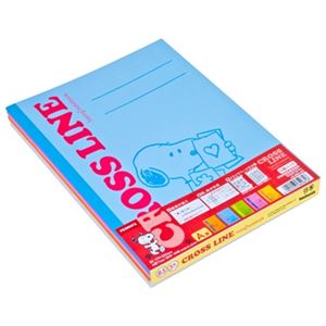 (業務用セット) スイング・クロスラインノート B5サイズ／A罫 5色パック ノS-58A-5PSNOOPY【×5セット】