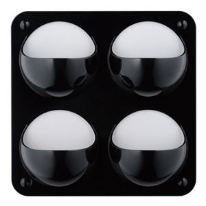ナカバヤシ ウォールポケット WPK-104 BK（ブラック） クアドラプルポケットタイプ