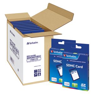 三菱化学メディア Verbatim SDHCメモリーカード 10枚入 SDHC8GYVB1C 10枚
