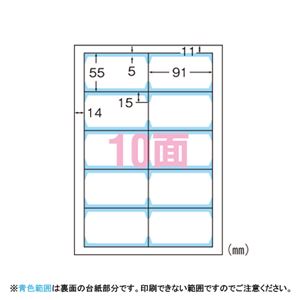 エーワン マルチカード〈クリアエッジタイプ〉 A4判 厚口10面（両面印刷） 51866 白無地 100枚