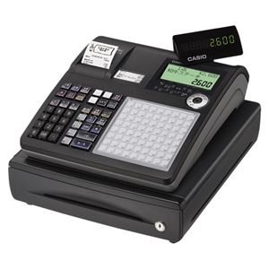 カシオ（CASIO） 電子レジスター 本体 ストロークキー+タッチキーモデル TK-2600-4SBK ブラック 1台