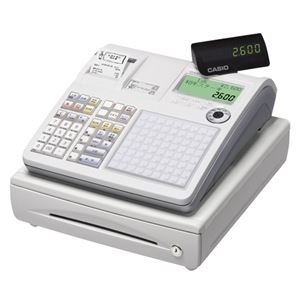 カシオ（CASIO） 電子レジスター 本体 ストロークキー+タッチキーモデル TK-2600-4S ホワイト 1台