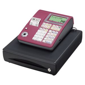 カシオ（CASIO） 電子レジスター 本体 TE-340-RD レッド（赤） 1台