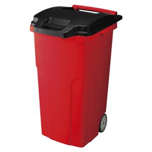 リス キャスターペール90L GGYE017 レッド（赤） 1個