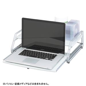 クラウン ノートパソコンラック CR-PA20-LGR ライトグレー 1台
