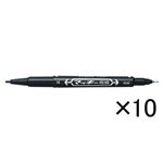 ゼブラ マッキー極細 10本入 （0.5mm・1.0〜1.3mm） MO-120-MC-BK×10 【インク色：黒】 10本