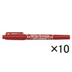 ゼブラ マッキーケア極細〈つめ替えタイプ〉 10本入 （0.5mm・1.0〜1.3mm） YYTS5-R×10 【インク色：赤】 10本