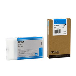 エプソン（EPSON） インクジェットカートリッジ ICC38A 【インク色：シアン】 1個