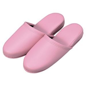 オーミケンシ 抗菌レザー調スリッパ 10足組 36054 ピンク 10足