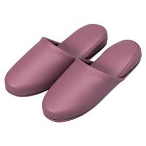 オーミケンシ 抗菌レザー調スリッパ 10足組 35508 ライラック 10足