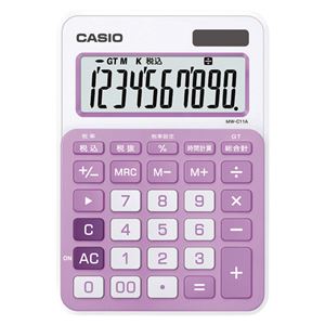 （業務用セット） カシオ カラフル電卓 ミニジャストサイズ MW-C11A-PK-N ベイビーピンク 1台入 【×2セット】