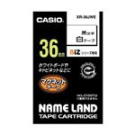 （業務用セット） カシオ ネームランド用テープカートリッジ マグネットテープ 1.5m XR-36JWE 白 黒文字 1巻1.5m入 【×2セット】