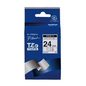 （業務用セット） ブラザー ピータッチ用テープカートリッジ ラミネートテープ 8m TZe-251 白 黒文字 1巻8m入 【×3セット】