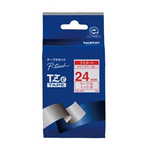 （業務用セット） ブラザー ピータッチ用テープカートリッジ ラミネートテープ 8m TZe-252 白 赤文字 1巻8m入 【×2セット】
