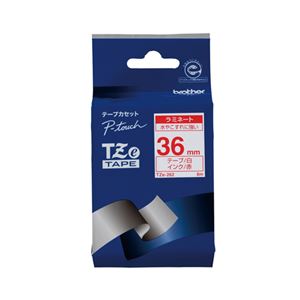 （業務用セット） ブラザー ピータッチ用テープカートリッジ ラミネートテープ 8m TZe-262 白 赤文字 1巻8m入 【×2セット】