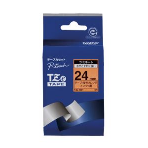 （業務用セット） ブラザー ピータッチ用テープカートリッジ 蛍光カラー 5m TZe-B51 蛍光オレンジ 黒文字 1巻5m入 【×2セット】