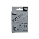 （業務用セット） マックス ビーポップ ミニ（PM-36、36N、36H、24、2400）・レタリ（LM-1000、LM-2000）共通消耗品 ラミネートテープL 8m LM-L506BC 透明 黒文字 1巻8m入 【×2セット】