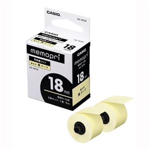 （業務用セット） カシオ メモプリテープ 18mm幅 XA-18YW 黄 2巻入 【×3セット】