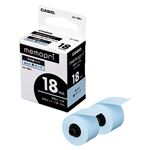 （業務用セット） カシオ メモプリテープ 18mm幅 XA-18BU 青 2巻入 【×3セット】