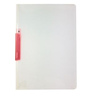 （業務用セット） クリップインファイル A4判タテ型（クリップスケルトンカラー） SSS-115-20 ピンク 1冊入 【×20セット】