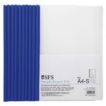 （業務用セット） たんぽぽ レポートファイル A4判タテ型 S 109991091 ブルー 10冊入 【×10セット】