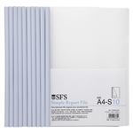 （業務用セット） たんぽぽ レポートファイル A4判タテ型 S 109991090 ホワイト 10冊入 【×10セット】