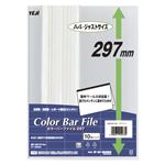 （業務用セット） テージー カラーバーファイル297 A4判タテ型 CBY297-06 ホワイト 10冊入 【×3セット】
