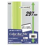 （業務用セット） テージー カラーバーファイル297 A4判タテ型 CBY297-15 ライトグリーン 10冊入 【×3セット】