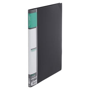 （業務用セット） u green クリヤーファイルA4 リーズナブル A4判タテ型（10ポケット） CR-CFL10-B 黒 1冊入 【×10セット】