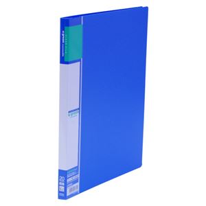 （業務用セット） u green クリヤーファイルA4 リーズナブル A4判タテ型（20ポケット） CR-CFL20-BL 青 1冊入 【×10セット】