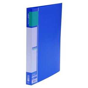 （業務用セット） u green クリヤーファイルA4 リーズナブル A4判タテ型（40ポケット） CR-CFL40-BL 青 1冊入 【×10セット】